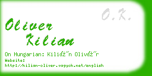 oliver kilian business card